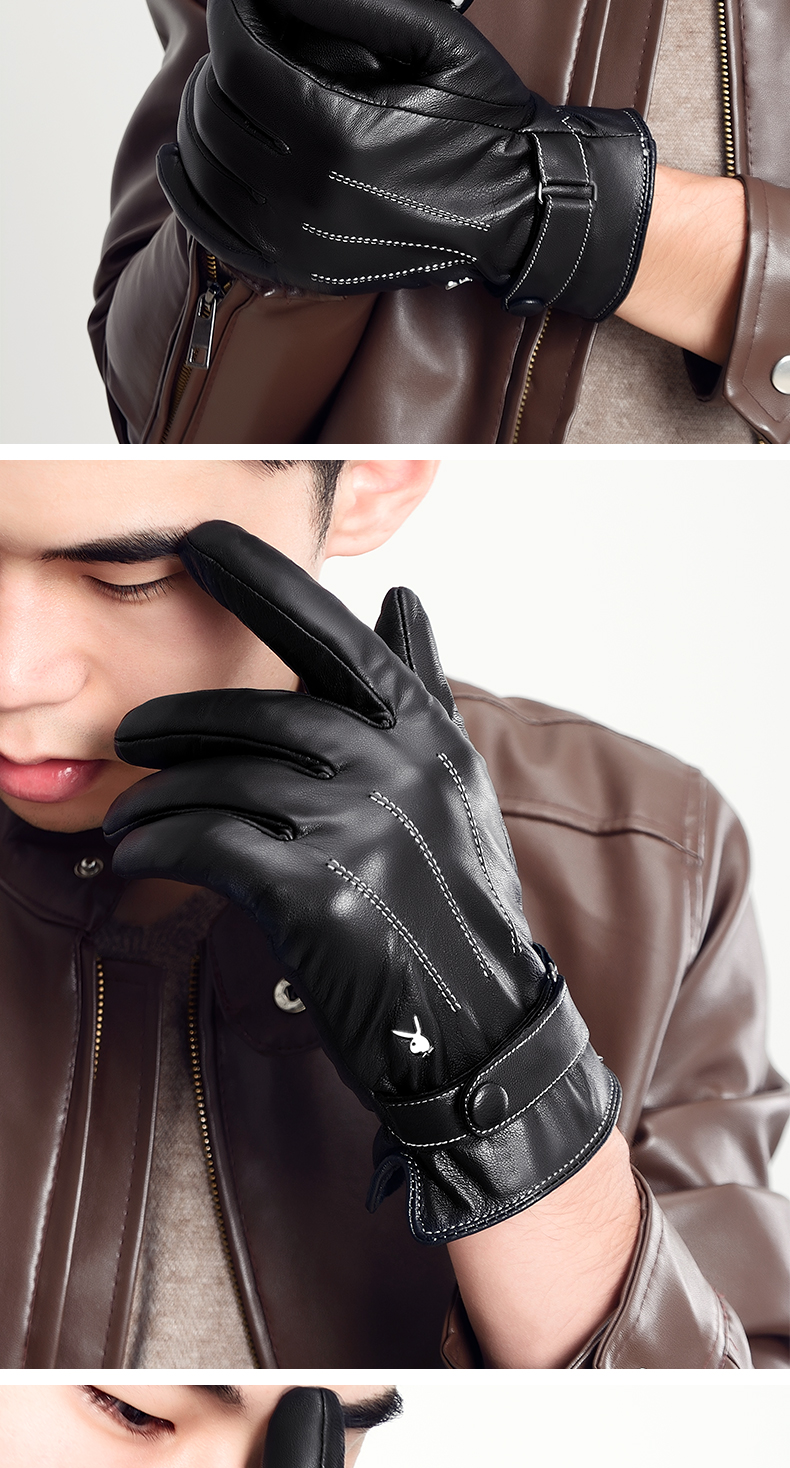 Gants pour homme PLAYBOY     en peau de mouton - Ref 2782525 Image 15