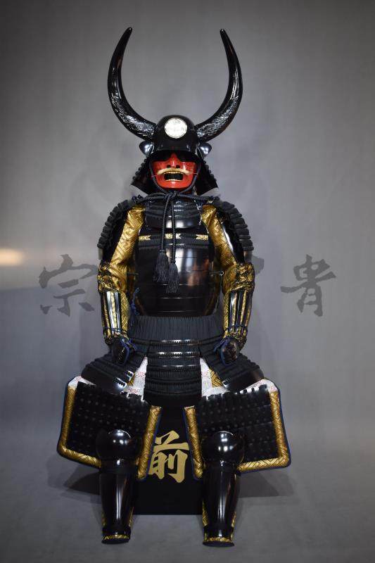 日本武士盔甲 牛角二枚胴具足 真人可穿cos 宗匠甲胄