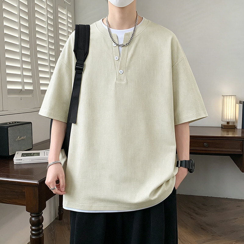 2026 High School and College Entrance Exam Special Clothing for Men, Summer Short-Sleeve T-Shirt, No Letter Patterns, No Metal, Cool-Feel Cotton T-Shirt