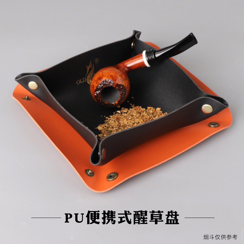 Banksian portable folding PU leather tobacco Wake Grass Pan Hand Cigarette Tray Cigarette tray Cigarette Fighting Accessories Tool Nursery
