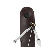 Woody pipe knife with simple set portable pipe knife tool set three-piece set metal bar press rod scraper