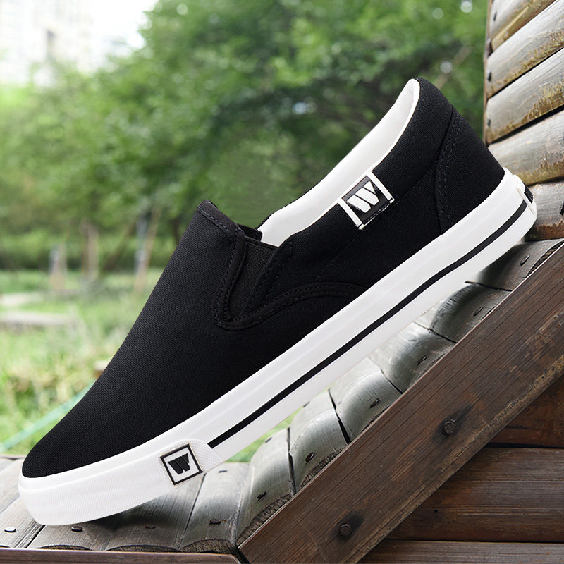 Baili men's shoes summer flat plate shoes 2021 new shoes Han edition tide one - foot lazy people and casual shoes men