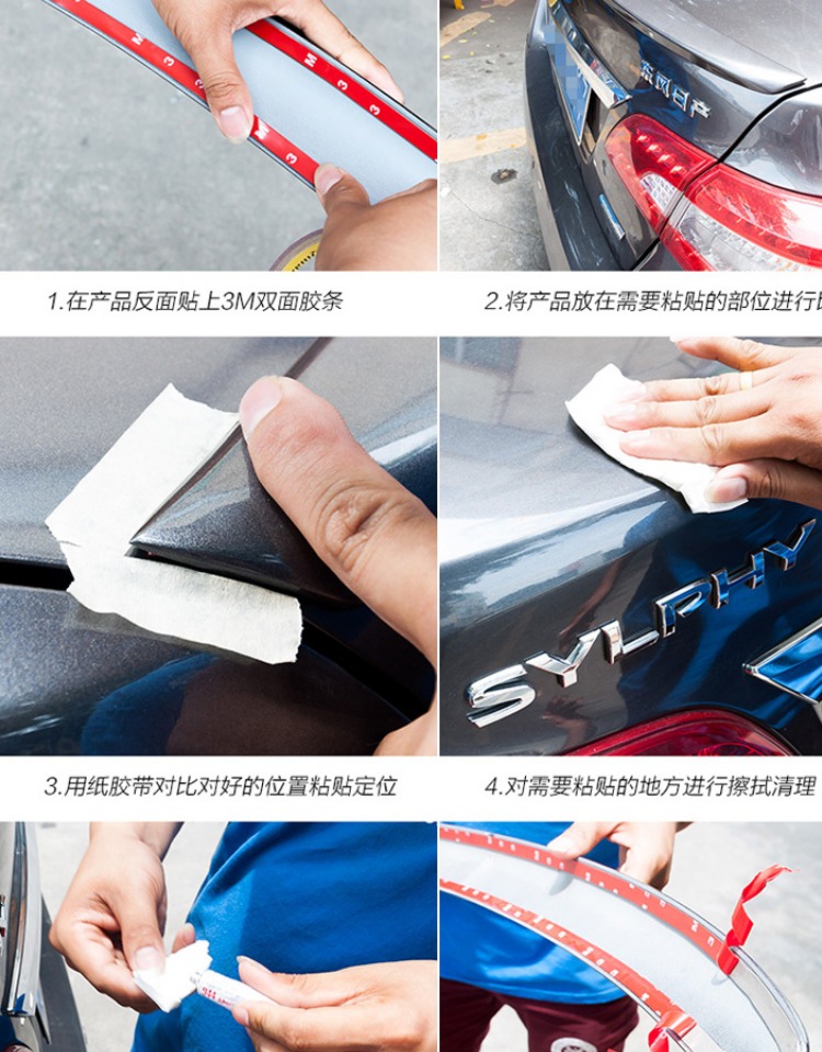 Honda URV cánh giữa Honda UR-V đặc biệt sửa đổi đuôi urv miễn phí với chất liệu sơn ABS cánh cố định đuôi cá xe hơi