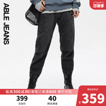 The ABLE JEANS 100 Hitch Full-length Pine Down Sports Jeans Straight Barrel Sashimi Pants Spring New men and women 830037