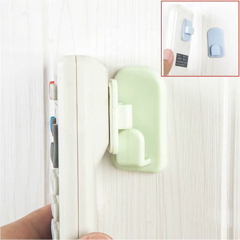 Creative and practical remote control behind the hook is pasted with a hook-free plastic hanging wall with no trace receiver hook