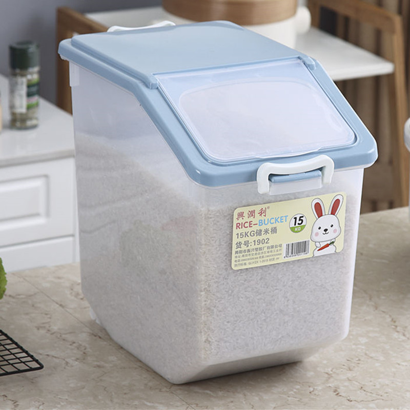 Insect-proof and moisture-proof kitchen for home 20 catties 30 catty of rice pail storage rice tank flour mixed grain rice cylinder 10kg containing box