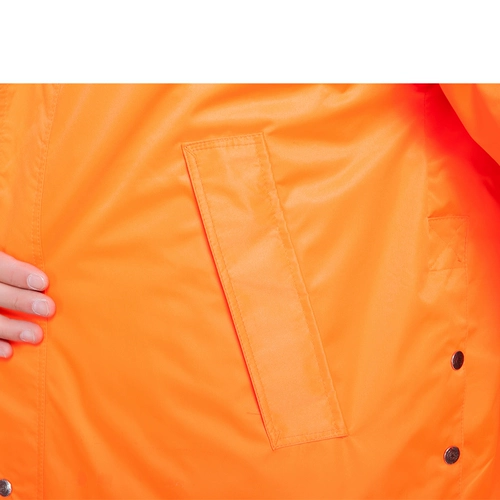 Демисезонный длинный светоотражающий пуховик для работы, удерживающая тепло куртка, средней длины