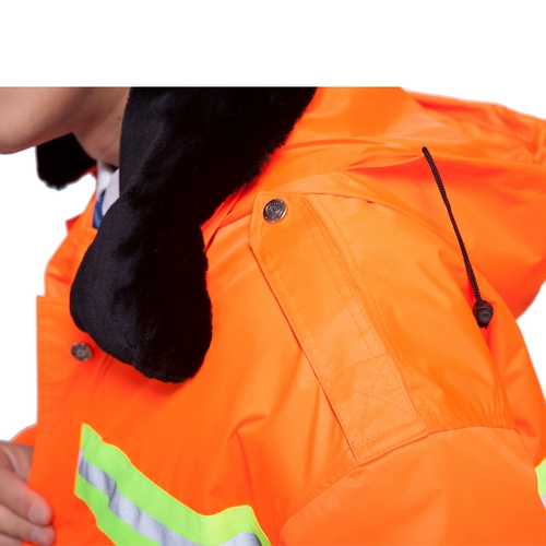 Демисезонный длинный светоотражающий пуховик для работы, удерживающая тепло куртка, средней длины