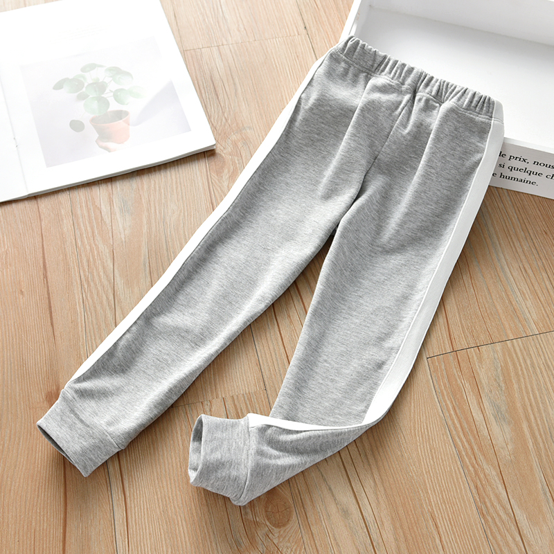 Childrens quần Casual 2019 Fall mới Hàn Quốc phiên bản của dọc sweatpants sọc cô gái quần xà cạp.