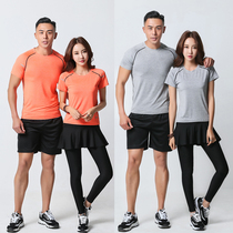 Summer short-sleeved table tennis clothing mens and womens suits sweating competition sportswear table tennis clothes printing