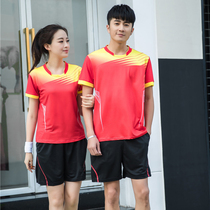 Summer short table tennis suit mens and womens sportswear short sleeve quick-drying breathable team uniform printing table tennis clothes