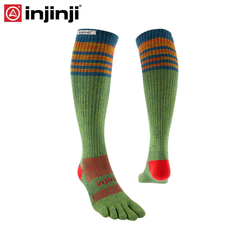 Injinji Five-Toe Socks Long Thickeneded Off-Road Running Socks for Men and Women Outdoor Hiking and Mountaineering Sports Socks High Tube
