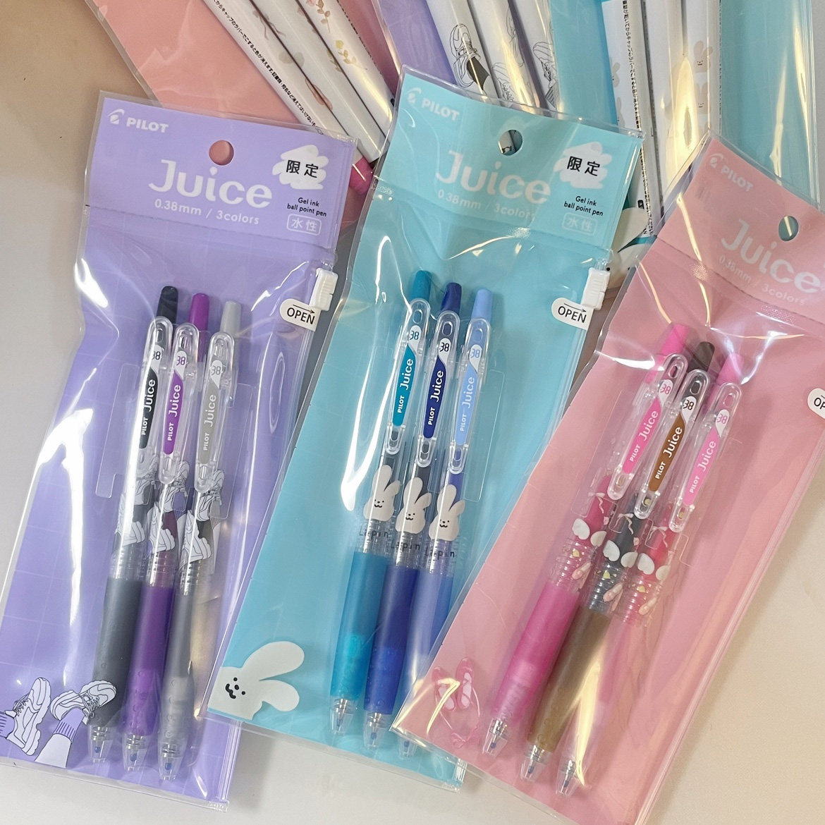 Japan PILOT Hundred Music Juice Qualification Middle Sex Pen Nicola Magazine Joint DRY ROSE RABBIT PATTERN 