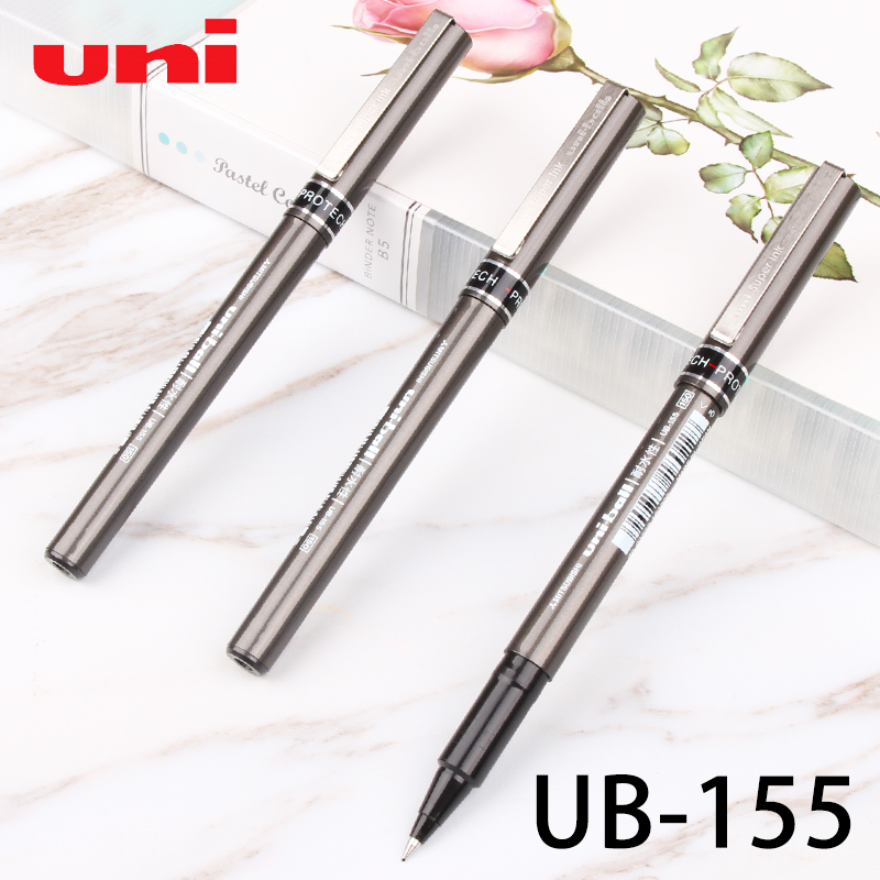 Japan UNI Mitsubishi pen UB-155 sign pen 0 5mm gel pen bullet black water pen office water-based ballpoint pen