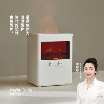 Olayks Instant Humidifier for Home Use, Silent, Small Size for Bedroom, Suitable for Pregnant Women and Babies, Air Humidifier for Living Room, Large Mist Output, Flame Design