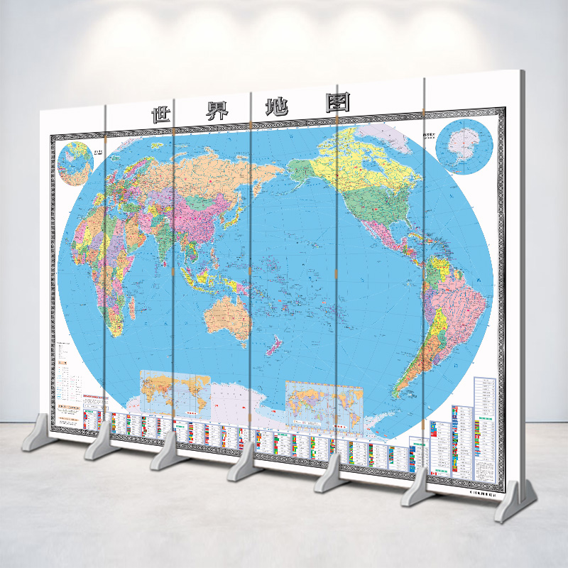 Screen partition wall office living room small apartment bedroom modern minimalist fashion mobile foldable China map