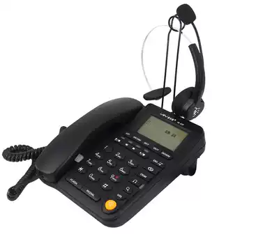 Yalya VE820 automatic recording telephone SD card message business office landline wired telephone with service headset