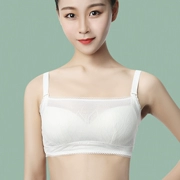 Áo ngực lụa bandeau không có vành mỏng chạm đáy ren bọc ngực chống sáng đồ lót nữ mùa hè bra bra