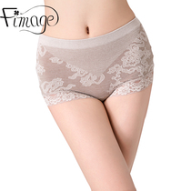 Womens briefs cotton seamless three-dimensional jacquard bag hip mid-waist shorts lace comfortable and sexy pants