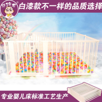 Youyolong white paint baby crawling fence Baby childrens game fence Toddler safety fence Solid wood