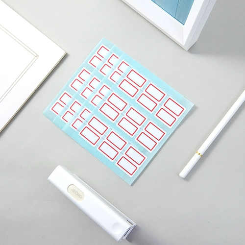 Deli 7191 Самостоятельная метка 25*30 мм не -жареная клейкая бумага бумажная метка красное края 12 фото