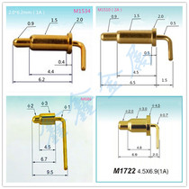 Shaped bending 90 degree thimble Conductive spring pin M3 screw positioning spring pin Male and female end crown spring pin