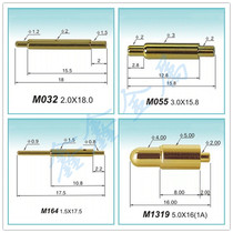 pogopin current pin Charging contact pin Brass gold plated thimble connector Antenna Conductive pin Spring pin