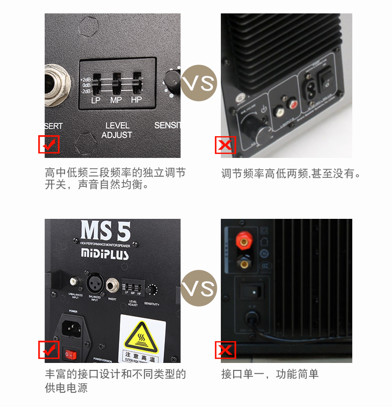 MIDIPLUS MS5 MS6 Máy tính 5 inch 6 inch âm thanh phân tích chuyên nghiệp loa trung thực màn hình hoạt động - Loa loa dàn loa sony
