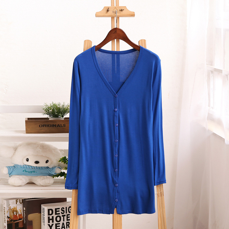 Phiên bản hàn quốc mùa hè mới của phụ nữ modal áo len mỏng cotton dài đoạn chống nắng áo len dài tay áo len thổ cẩm