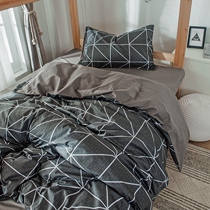 College student dormitory single bed supplies three-piece bed sheets quilt cover six four-piece cotton cotton bedding set