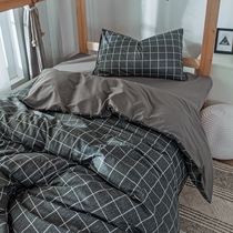 College student dormitory cotton sheets three-piece quilt bedding single bed hat four-piece cotton bedroom six-piece set