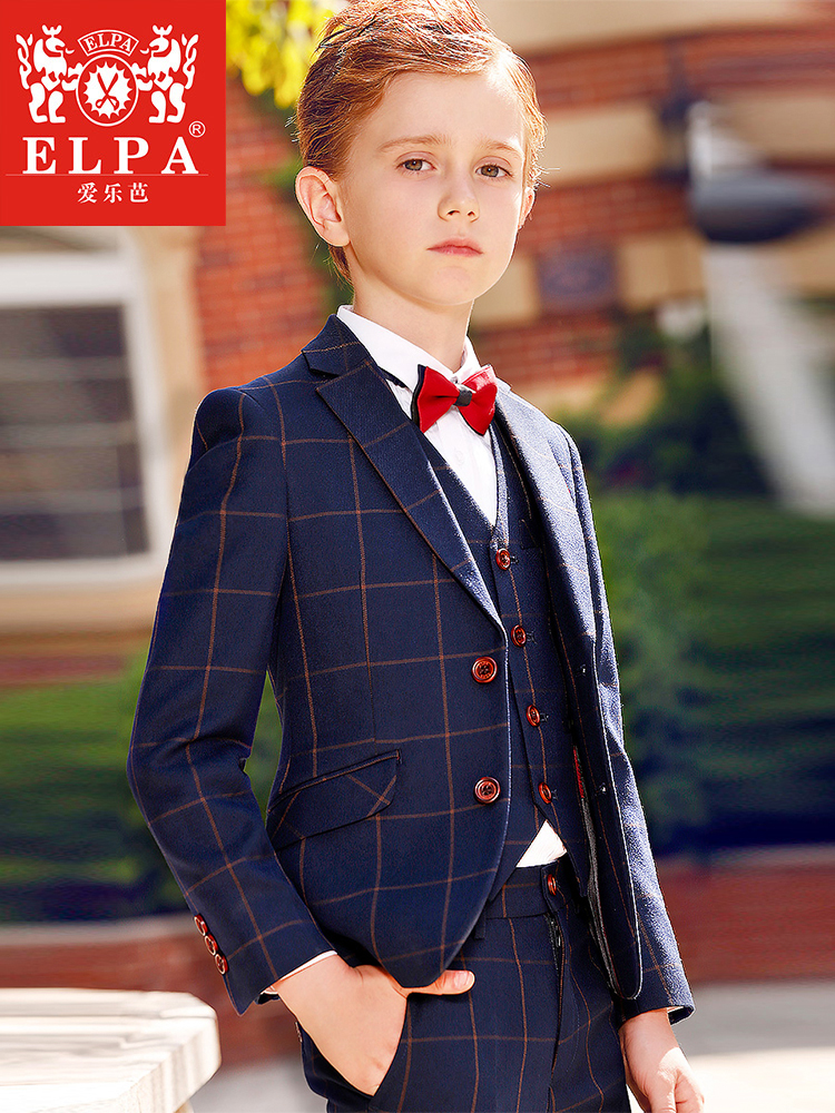 ELPA children's suit suit British style boys suit Middle and large children flower girl dress Piano performance suit handsome spring