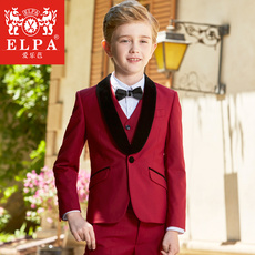 Костюм детский elpa男童礼服儿童小西装外套中大童西服套装花童演出服英伦潮春秋