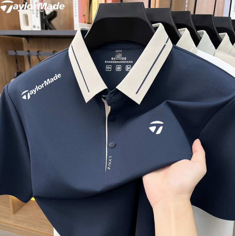 Taylormade Men's Lapel Business Casual Short-Sleeved Polo Shirt Summer Quick-Drying Golf T-Shirt Taylormade Men's Lapel Business Casual Short-Sleeved Polo Shirt Summer Quick-Drying Golf T-Shirt