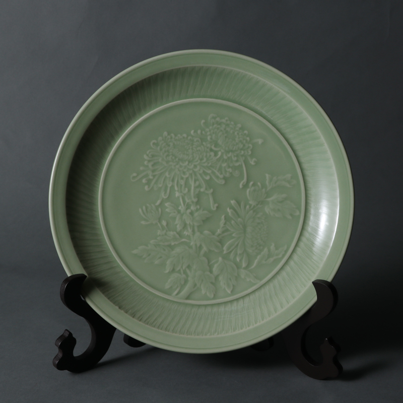 Yuku Ceramic Four Principal Creative Home Office Swap 26cm with bracket secret porcelain gift box