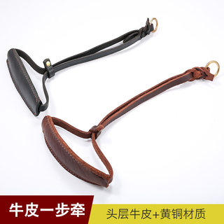 Dog Leather Collar, Medium and Large Dog Neck Collar, Genuine Leather Dog Training Collar, Easy-To-Pull Collar, German Shepherd Doberman Collar