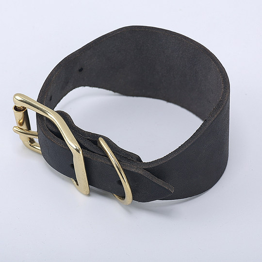 Cowhide Fine Leather Dog Collar, Adjustable Collar for Greyhounds and Whippets, Genuine Leather Collar for Hunting Dogs