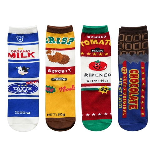Мультяшные носки, милые японские спортивные брендовые гольфы для влюбленных, средней длины, в корейском стиле