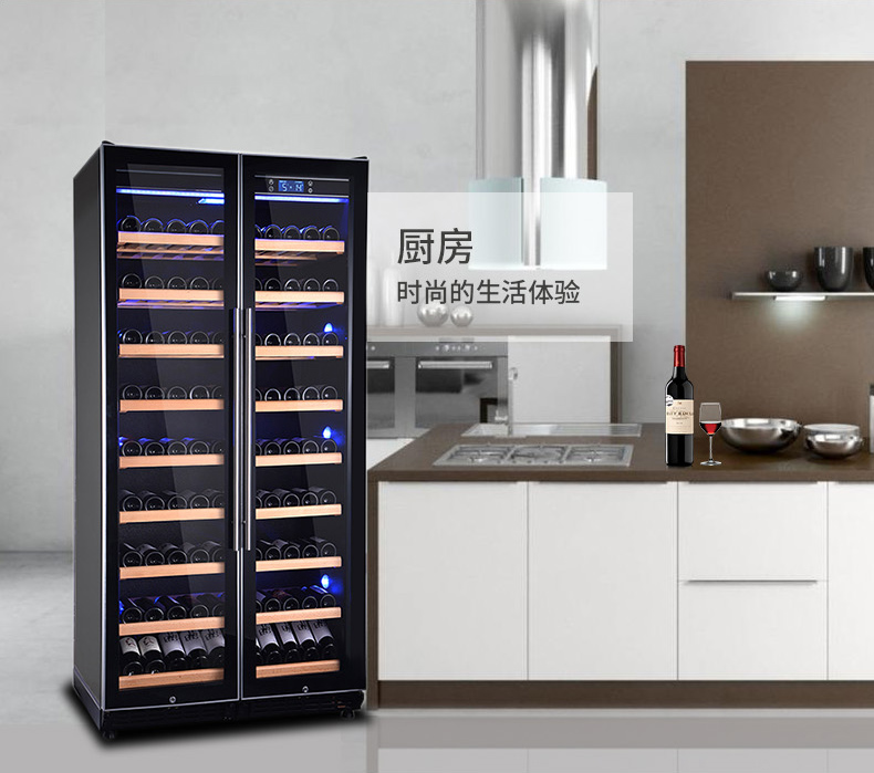 tủ rượu vang caso Tủ lạnh rượu vang Saixin SRW-230DR tủ lạnh thông minh nhiệt độ không đổi tủ đôi cửa tích hợp máy làm lạnh rượu vang tủ rượu liền kệ tivi