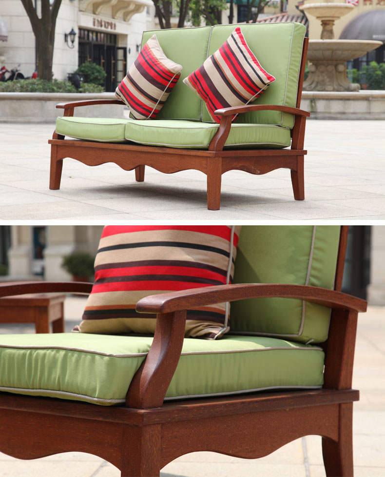 Nắng ngoài trời đồ nội thất phòng khách ghế sofa khách sạn hội trường gỗ rắn ghế sofa vườn vườn giải trí bộ sofa nội thất ngoài trời