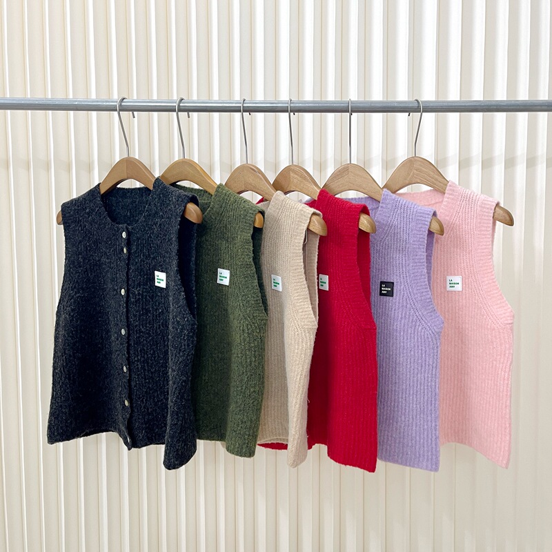 Wonderful Everyday Matching with American Vintage Style Women's Alpaca Wool Sweater Vest Cardigan