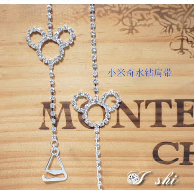 Đồ lót dây đeo vai treo cổ áo ngực vô hình dây đeo mỏng khóa trong suốt thời trang chống trượt trang sức kim loại rhinestone dây đeo vai quan lot nu