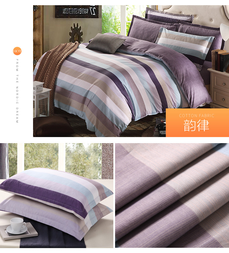 Nam cực Bắc Âu đơn giản giường bốn mảnh bông cotton nam sheets quilt cover 1.8 m sản phẩm giường 1.5 mét