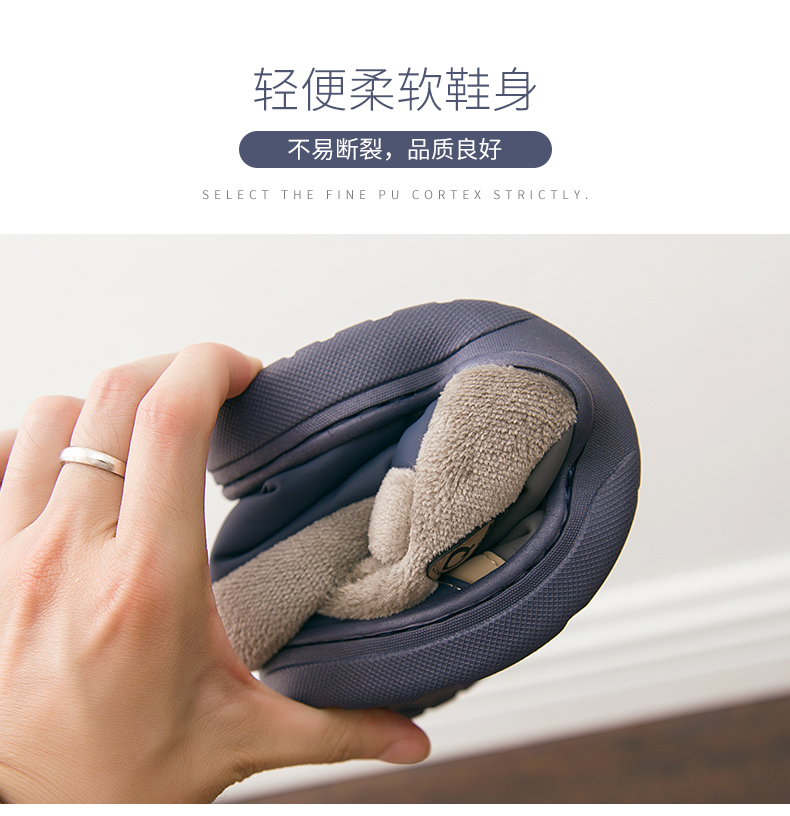 Dép đi trong nhà mùa đông dép nam chống trượt với đáy dày trong nhà và ngoài trời dép mang ở nhà