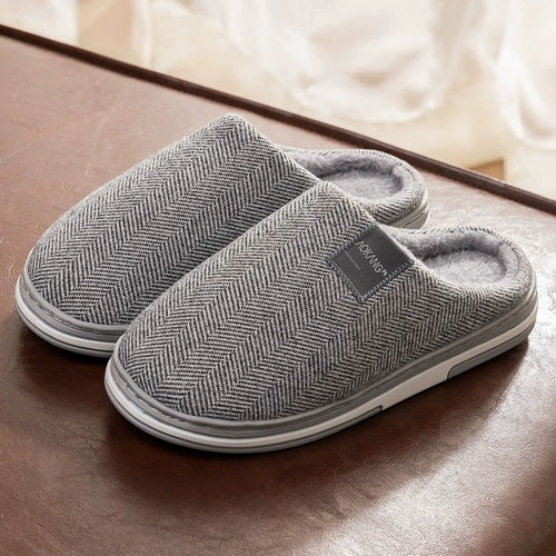 Демисезонные японские мужские удерживающие тепло нескользящие зимние тапочки на платформе, большой размер