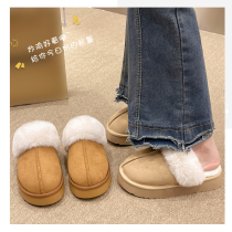 棉拖鞋女款2024新款冬季家居室内防滑保暖毛绒拖鞋秋冬天家用