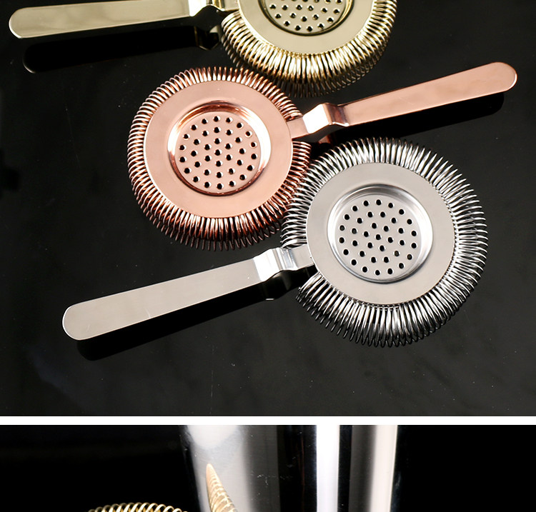 Фильтр для льда 不锈钢调酒滤冰器鸡尾酒隔冰器过滤欧式霍桑隔冰漏网器酒吧调酒用