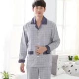 Хлопковая пижама, демисезонный лонгслив, хлопковый летний комплект, большой размер, в корейском стиле