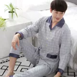 Хлопковая пижама, демисезонный лонгслив, хлопковый летний комплект, большой размер, в корейском стиле