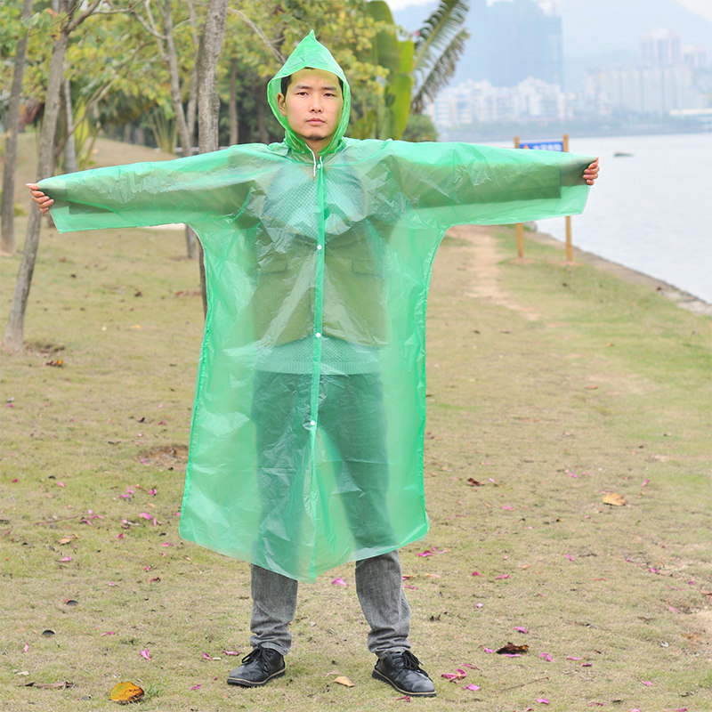 Cozy Disposable Raincloth Plastic Disposable Rain Clothes Adult General